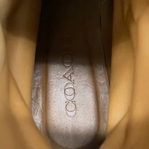 COACH Black Whipstitch High Top Creeper Women's - Picture 11 of 13